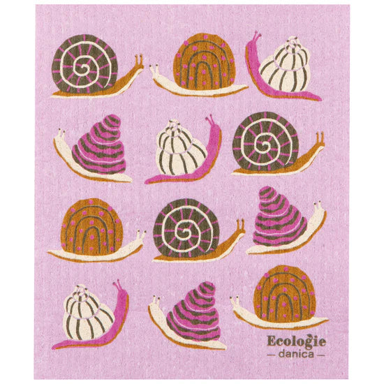 DAN-ESW4176D SNAILS SWEDISH DISH CLOTH