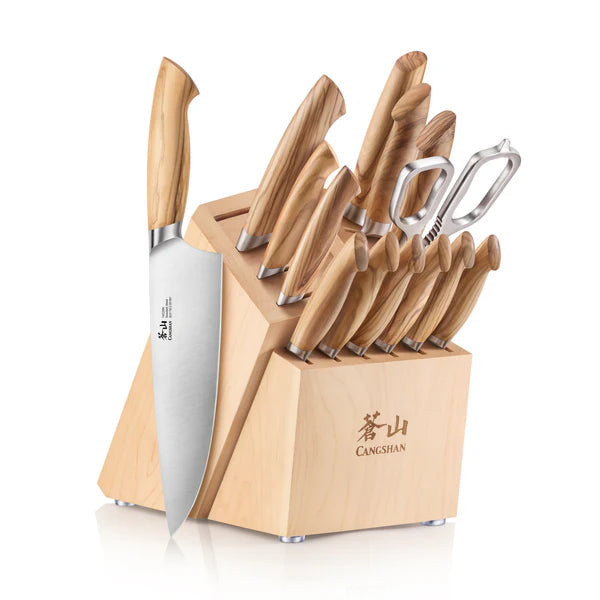CS-501691 15 PC OLIVE KNIFE BLOCK