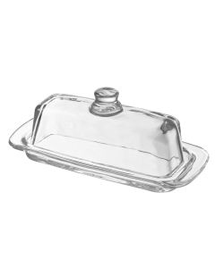 HI-43943 KITCHEN GLASS BUTTER DISH WITH LID