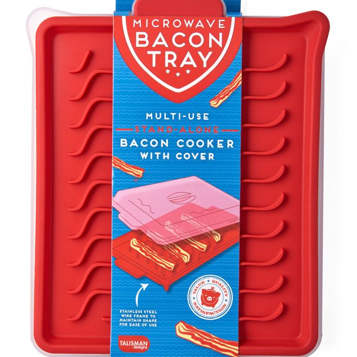 HI-5363 TALISMAN DESIGNS MICROWAVE BACON TRAY W COVER