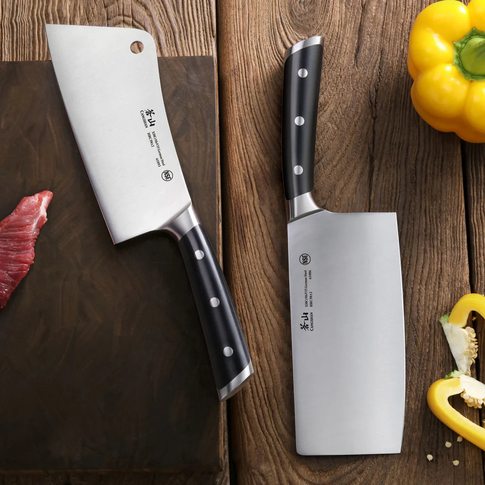 CS-1024845 GERMAN STEEL 2PC CHINESE CLEAVER SET