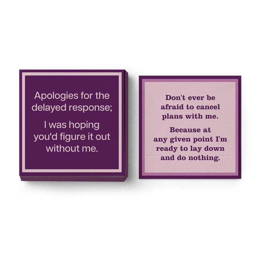 DOM-7129 CANCEL PLANS COCKTAIL NAPKIN