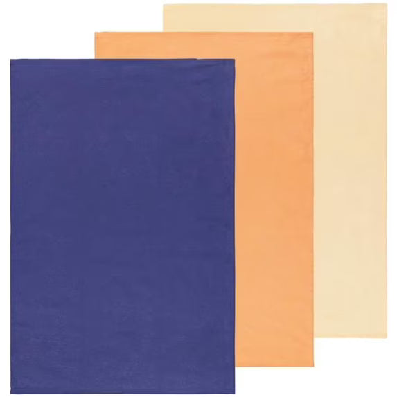 DAN-NKT3094D DUSK APRICOT SUNRAY FLOURSACK DISH TOWELS SET OF 3