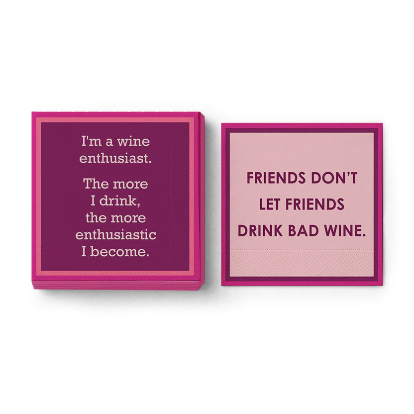 DOM-7131 FRIENDS DON'T LET FRIENDS COCKTAIL NAPKIN