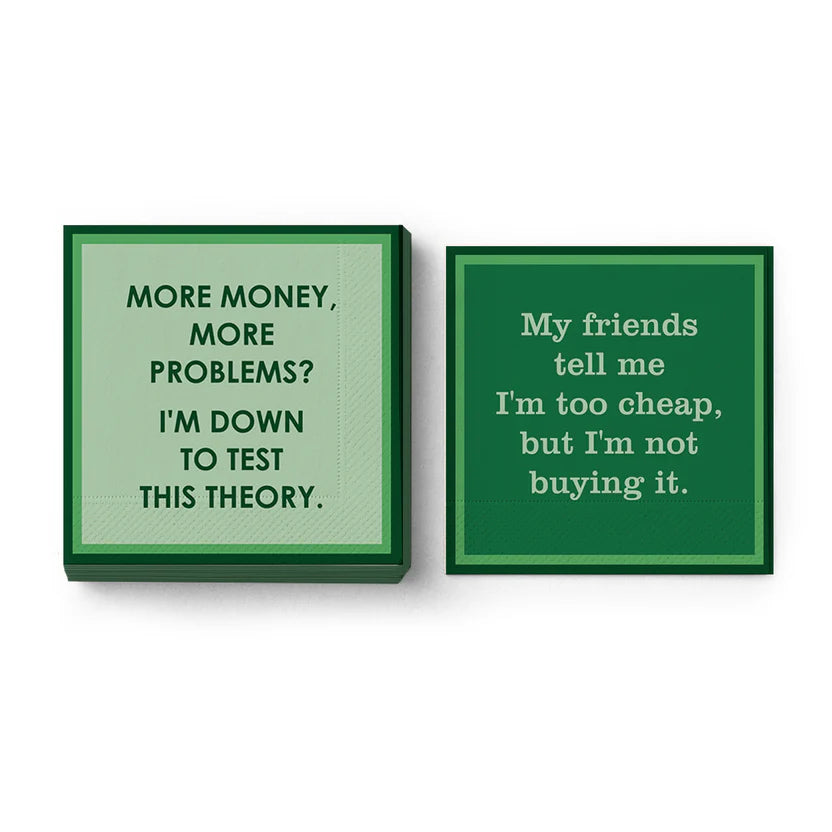 DOM-7128 FRIENDS TOO CHEAP COCKTAIL NAPKIN