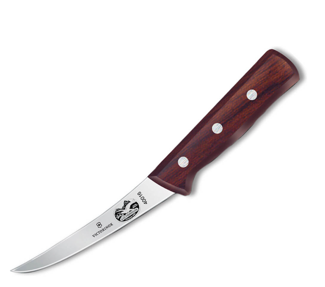 FOR-6606.12 Boning, 5" curved, semi-stiff blade, wood handle
