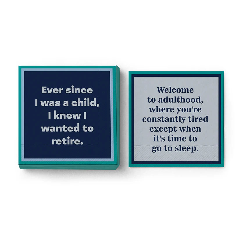 DOM-7130 WELCOME TO ADULTHOOD COCKTAIL NAPKIN