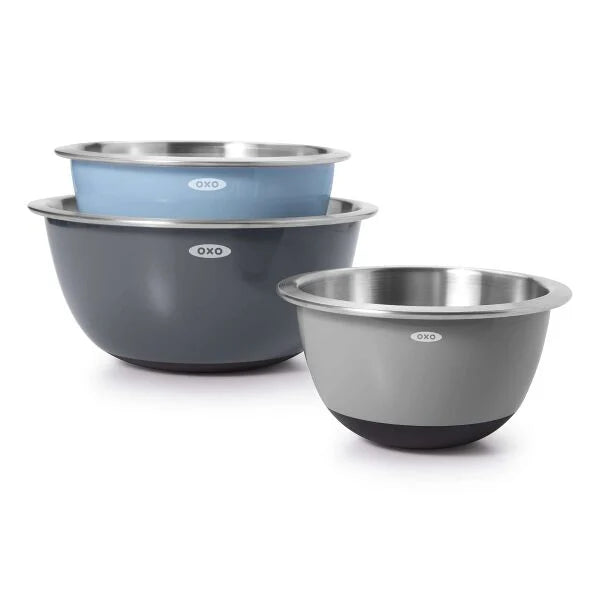 OXO-11289200 3 PC SS INSUL MIXING BOWL SET - GRAY