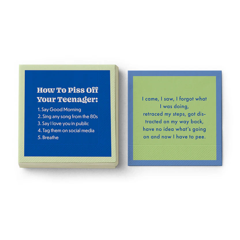 DOM-7027 NAPKIN PISS OFF TEENAGER COCKTAIL NAPKIN