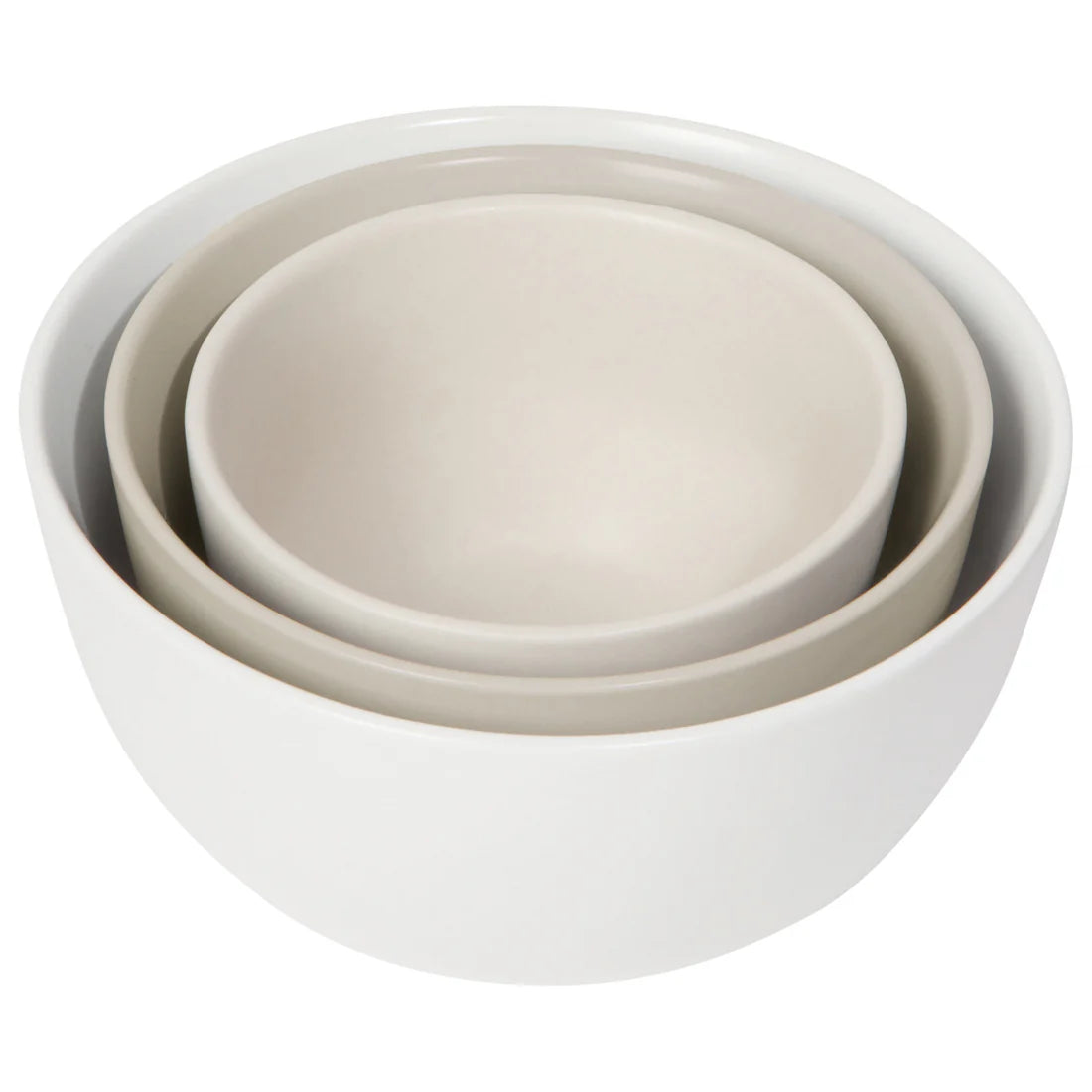 DAN-L153002 PREP BOWL SET MATTE WHITE