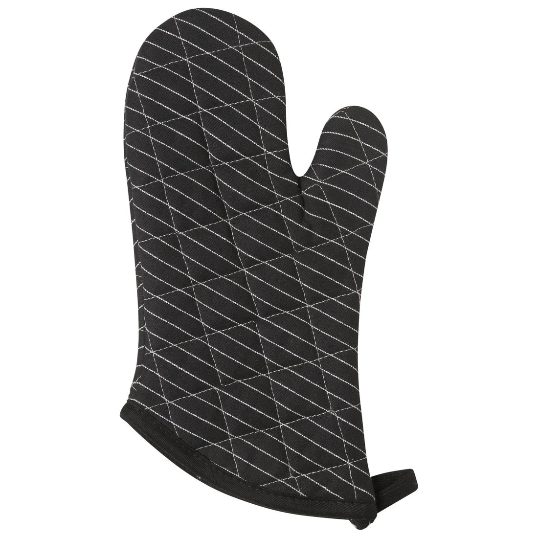 DAN-501920 SUPERIOR PINSTRIPE BLACK OVEN MITT