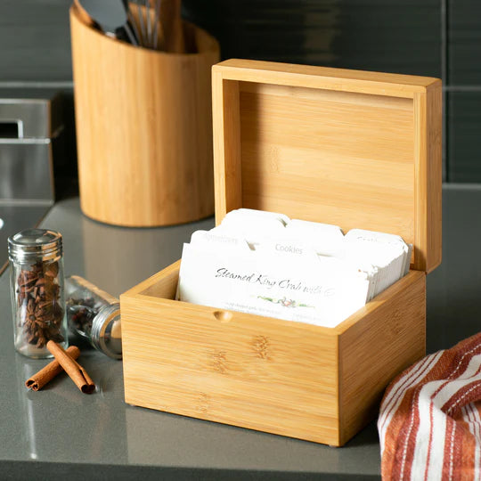 RS-BOO-RB BAMBOO RECIPE BOX 4