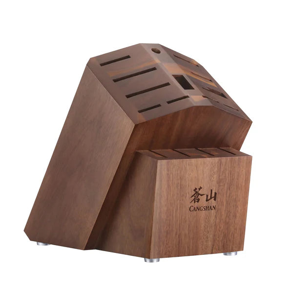 CS-505576 16 SLOT ACACIA WOOD BLOCK TAPERED TOP
