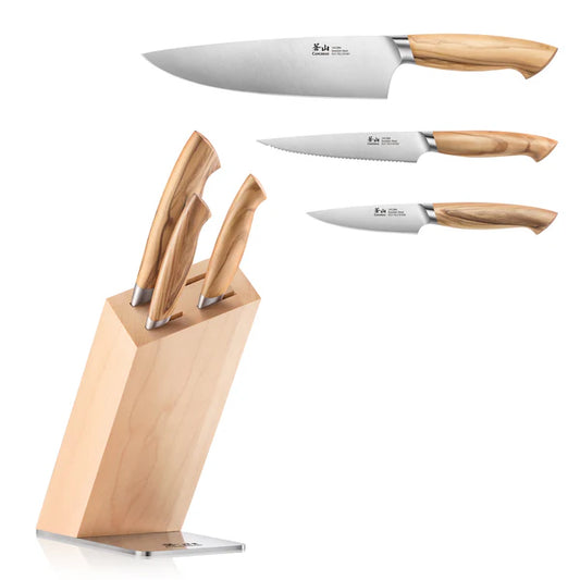 CS-501677 OLIV 4PC  KNIFE BLOCK SET