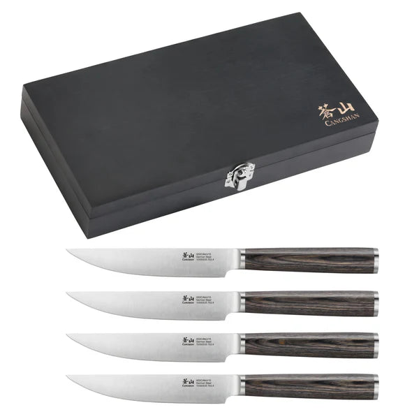 CS-10300535 4 PC PAKKAWOOD STEAK KNIFE W/BOX