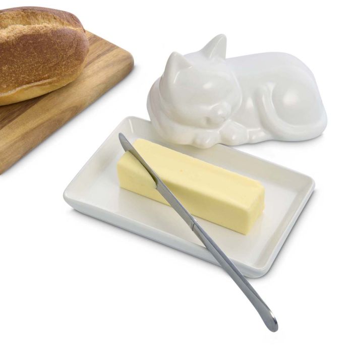 HI-79410 HIC KITCHEN CAT BUTTER DISH WITH LID