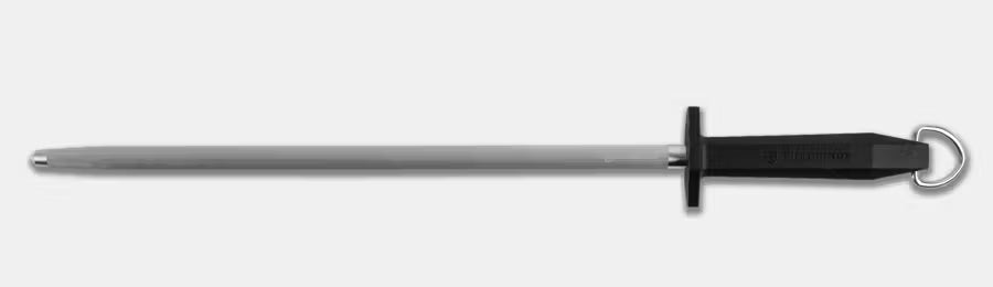 FOR-7.8991.34 Steel, 14" round, regular cut, black plastic handle