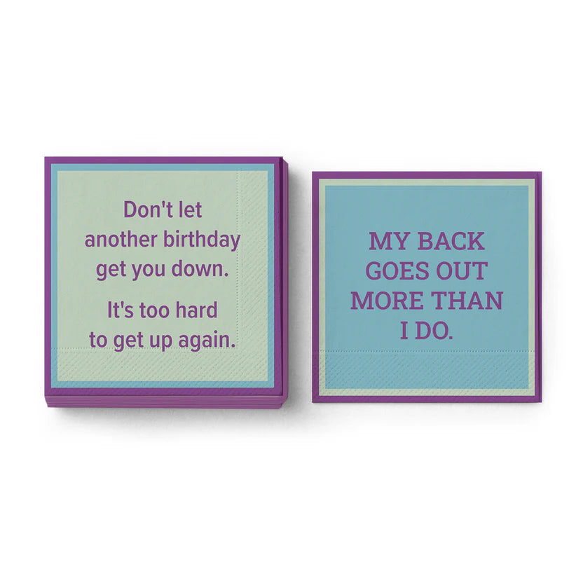 DOM-7136 MY BACK GOES OUT COCKTAIL NAPKIN