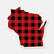 SN-0371-WI-LSTK PLAID WISCONSIN