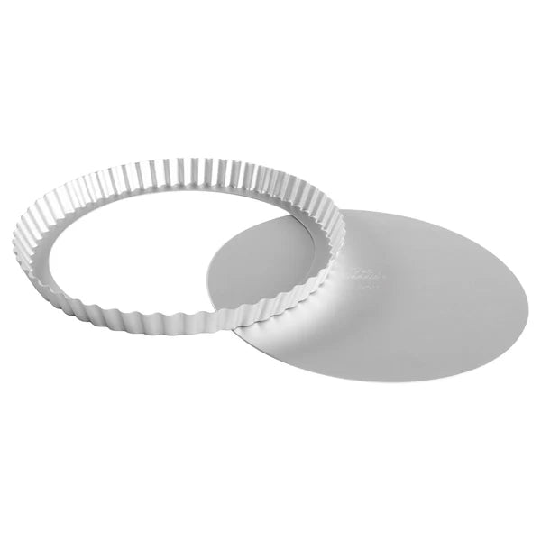 FD-PFT-11 ANODIZED ALUMINUM FLUTED TART PAN REMOVABLE BOTTOM 11X1