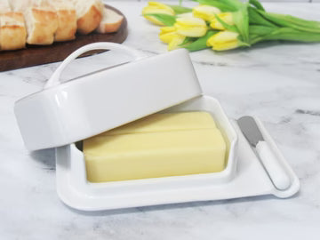 BUT-BPORWHT01 WHITE PORCELAIN BUTTERIE