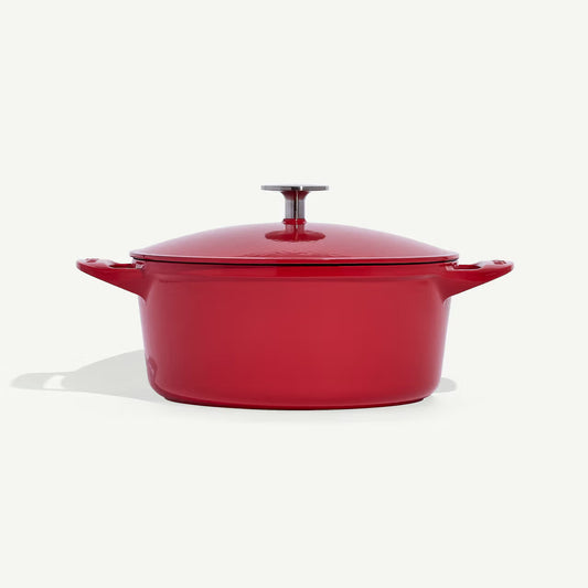 MI-COOK-5DUTCH-RED ENAMELED CAST IRON 5.5QT DUTCH OVEN - RED