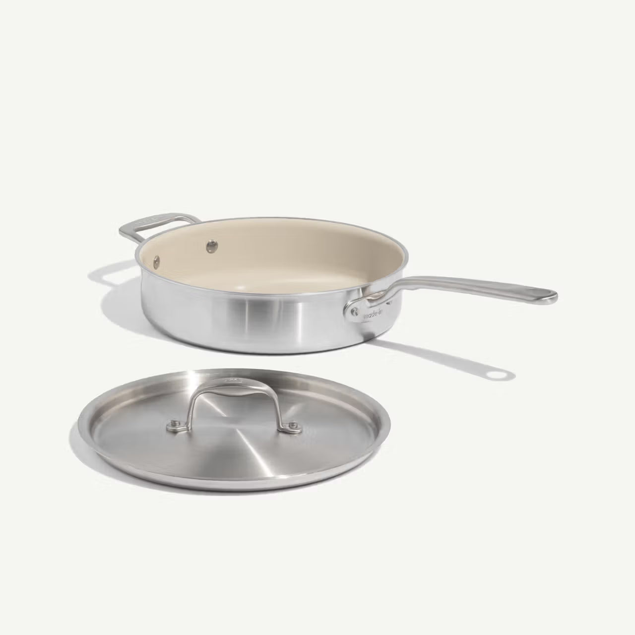MI-COOK-4L-STE-ICC CeramiClad™ 3.5 qt. Non-stick Saute Pan with Lid - Sand