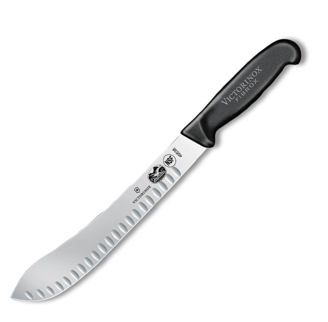 FOR-5.7423.25 Butcher, 10" straight granton blade, black Fibrox Pro handle
