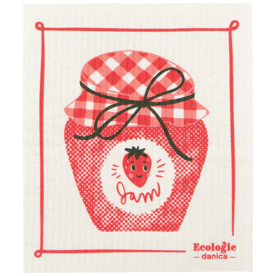 DAN-ESW4173D STRAWBERRY JAM SWEDISH DISH CLOTH